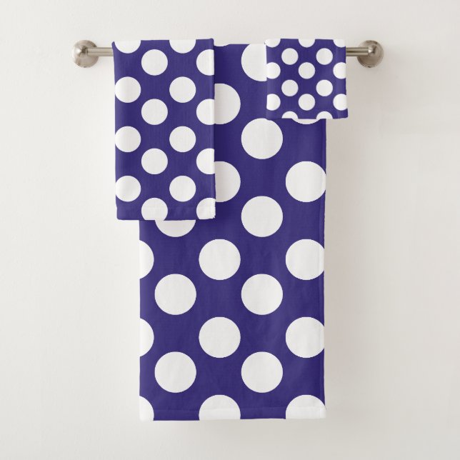 Blaues und weißes badhandtuch set (Insitu)