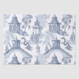 Blaues und weißes chinesisches Musterpapier Seidenpapier