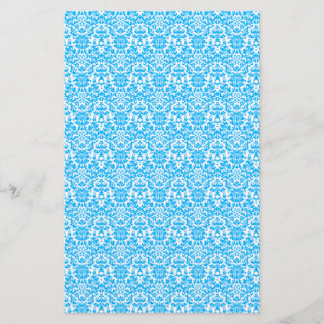 Blaues und weißes Damast-Handwerks-Papier Briefpapier