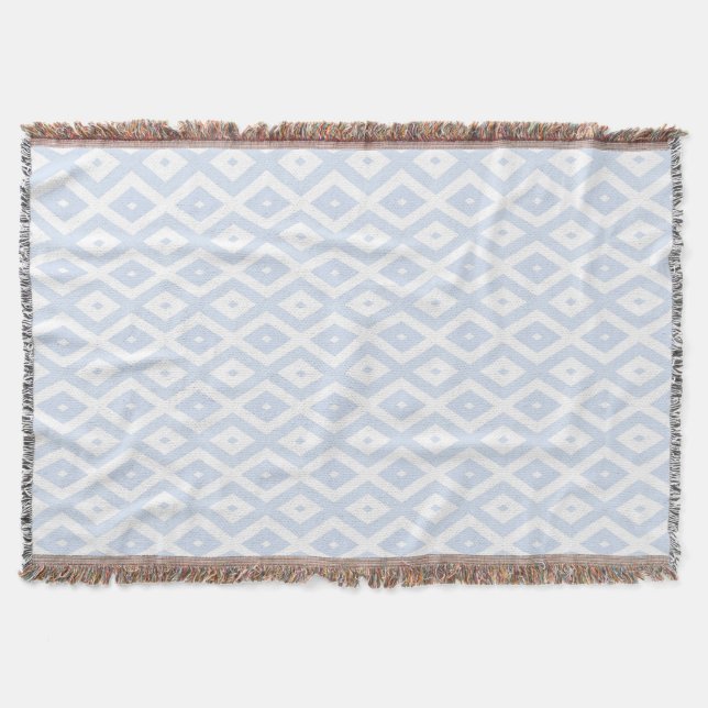 Blaues und weißes Diamantmuster Decke (Vorderseite)
