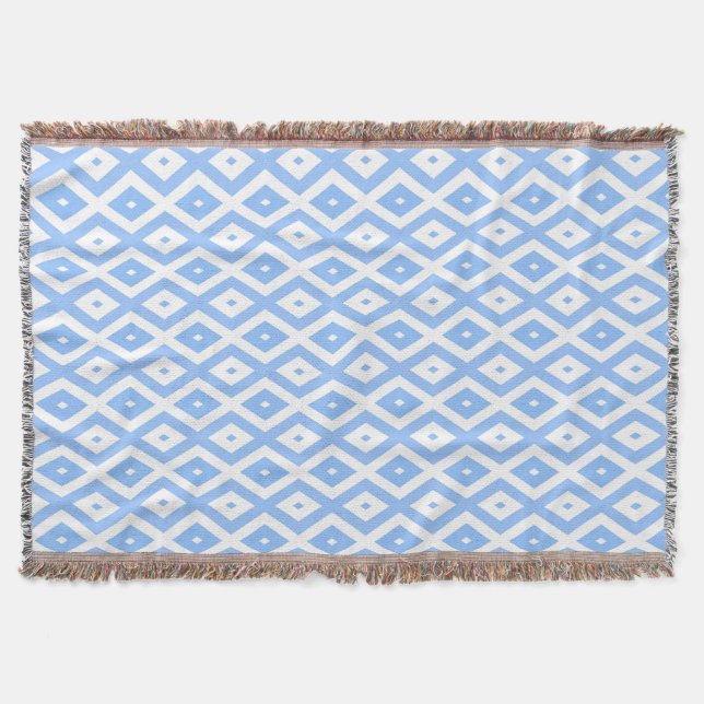 Blaues und weißes Diamantmuster Decke (Vorderseite)