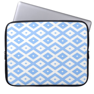 Blaues und weißes Diamantmuster Laptopschutzhülle