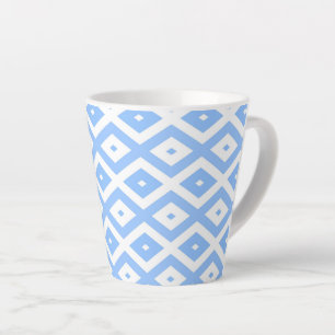 Blaues und weißes Diamantmuster Milchtasse