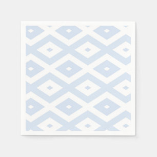 Blaues und weißes Diamantmuster Serviette