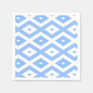 Blaues und weißes Diamantmuster Serviette