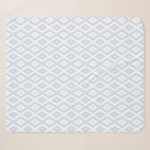 Blaues und weißes Diamantmuster Sherpadecke