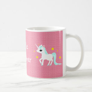 Blaues und weißes Einhorn spielt kundengerechtes Kaffeetasse