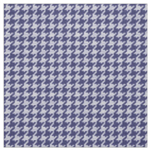 Blaues und weißes Hahnentrittmuster-geometrisches Stoff