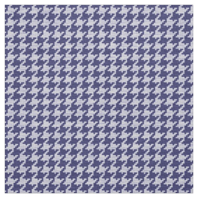 Blaues und weißes Hahnentrittmuster-geometrisches Stoff (Muster)