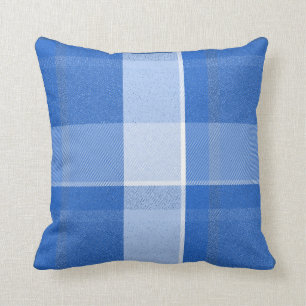 Blaues und weißes kariertes Throw-Kissen Kissen
