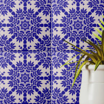 Blaues und weißes Mittelmeer Azulejo Portugiesisch