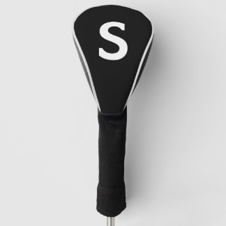 Blaues und weißes Monogramm-Initial Golf Headcover