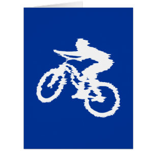 Blaues und weißes Mountainbike
