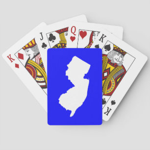 Blaues und Weißes New Jersey Spielkarten