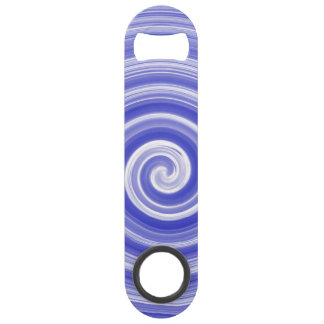 Blaues und weißes Spiralmuster Speed Flaschenöffner