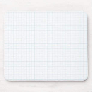 Blaues und weißes Zeichenpapier mit Maßeinteilun Mousepad