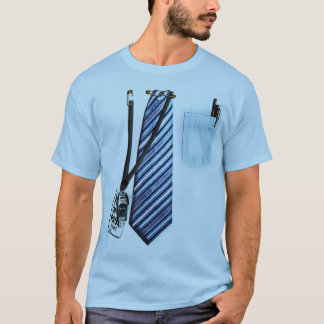 blaues UnternehmensShirt T-Shirt