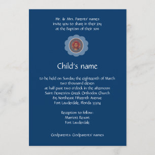 Blaues Vaftisi Einladung