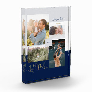 Blaues Vatertagsgeschenk Bester Vater Aller Zeiten Fotoblock