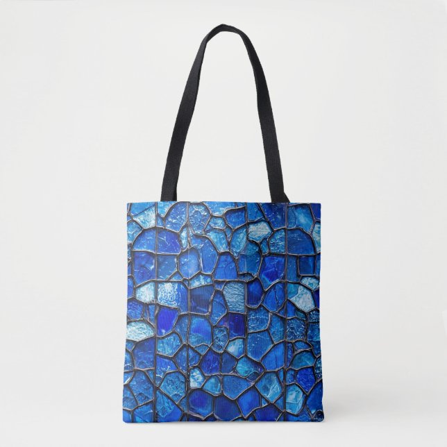 Blaues Venezianisches Glasmuster Tasche (Vorderseite)