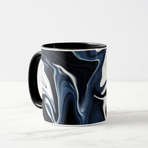 Blaues verschwommenes Muster Tasse