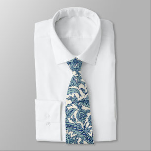 Blaues Verziertes florales arabisches Muster Krawatte