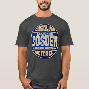 Blaues Vintages Benzinöl T-Shirt