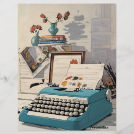 Blaues Vintages Schreibtischbuch