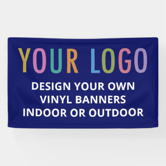Blaues Vinyl-Banner mit Logo Innen- oder Außenbere Banner