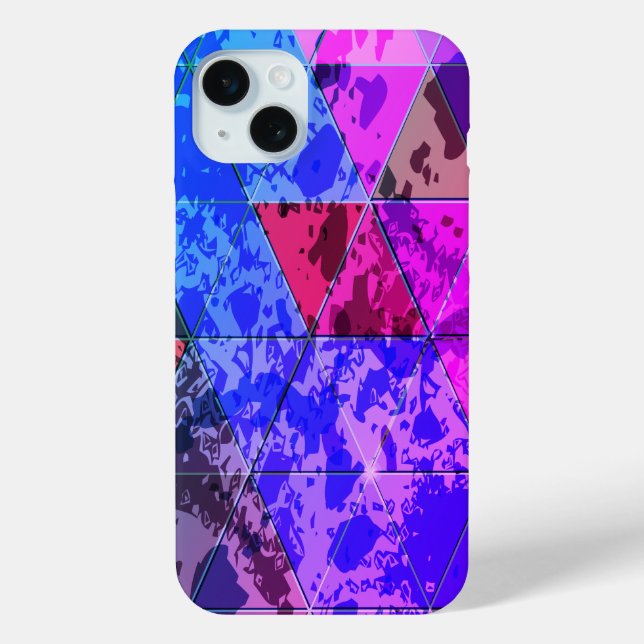 Blaues Violett Farbvolle Grunge-Textur Case-Mate iPhone Hülle (Rückseite)