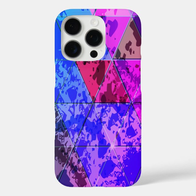 Blaues Violett Farbvolle Grunge-Textur iPhone 16 Pro Hülle (Rückseite)