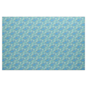 Blaues Violett Grün Paisley Blumenmuster Stoff