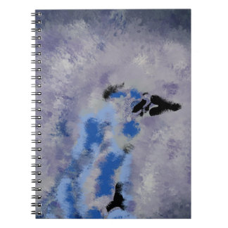 Blaues Vogel-Anmerkungs-Buch Notizblock