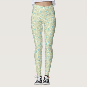 Blaues Vogelmuster Mein Vogel guckt Leggings