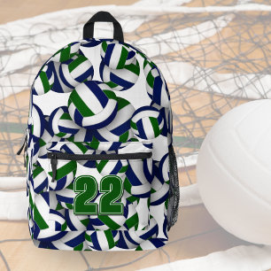 Blaues Volleyball-Team färbt Sportausrüstung Bedruckter Rucksack