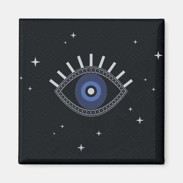 Blaues Wahrzeichen Magnet (Vorne)