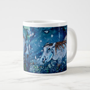 Blaues Warthog Jumbo-Tasse