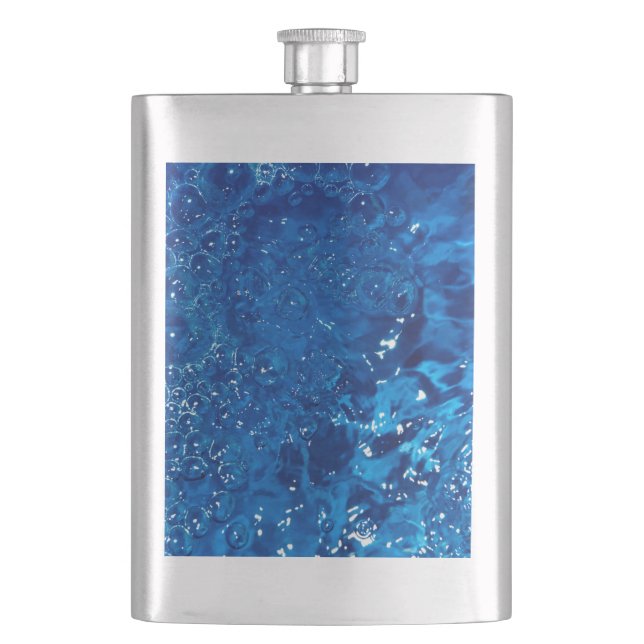Blaues Wasser  Flachmann (Vorderseite)