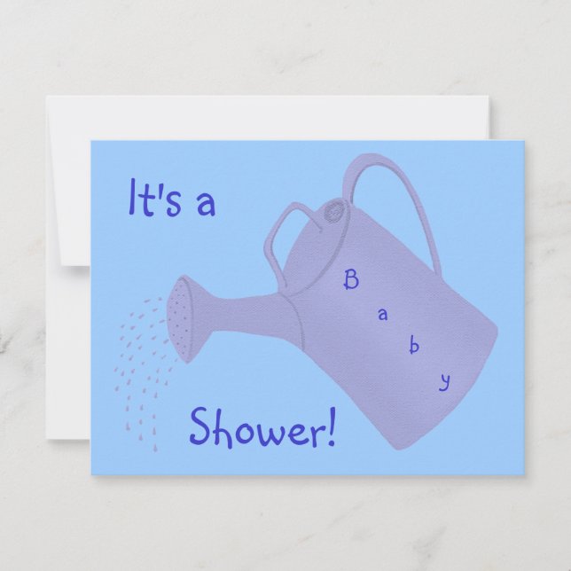 Blaues Wasser kann individuelle Babydusche einlade Einladung (Vorderseite)