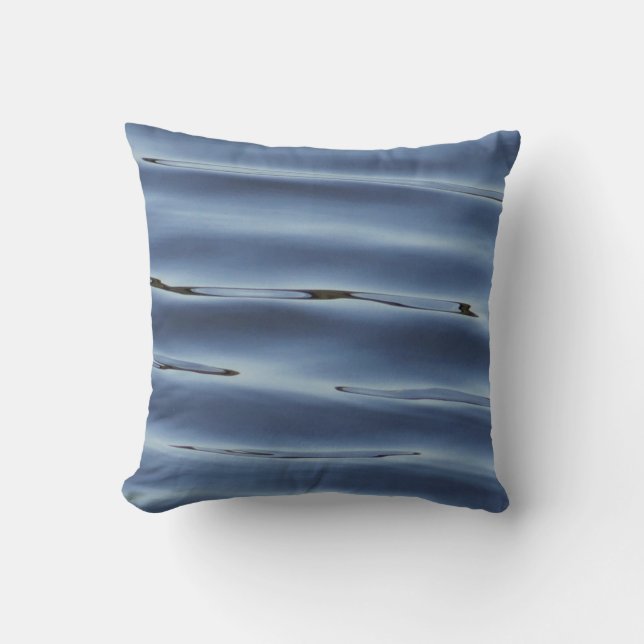 Blaues Wasser Kissen (Vorderseite)