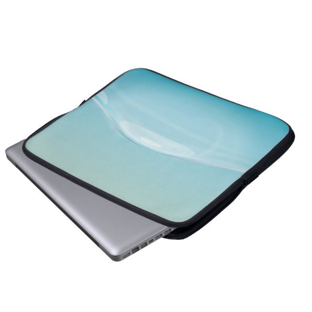 Blaues Wasser Laptopschutzhülle (Vorne Knopf)