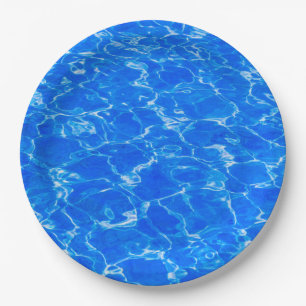 Blaues Wasser Pappteller