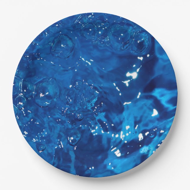 Blaues Wasser Pappteller (Vorderseite)
