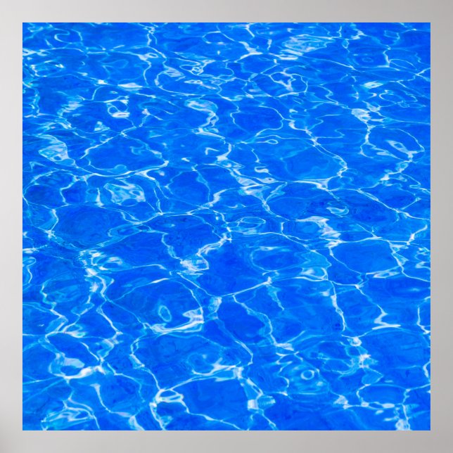 Blaues Wasser Poster (Vorne)