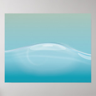 Blaues Wasser Poster