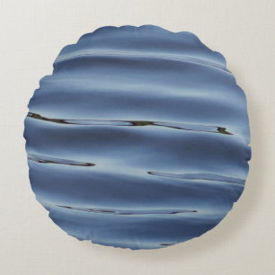 Blaues Wasser Rundes Kissen
