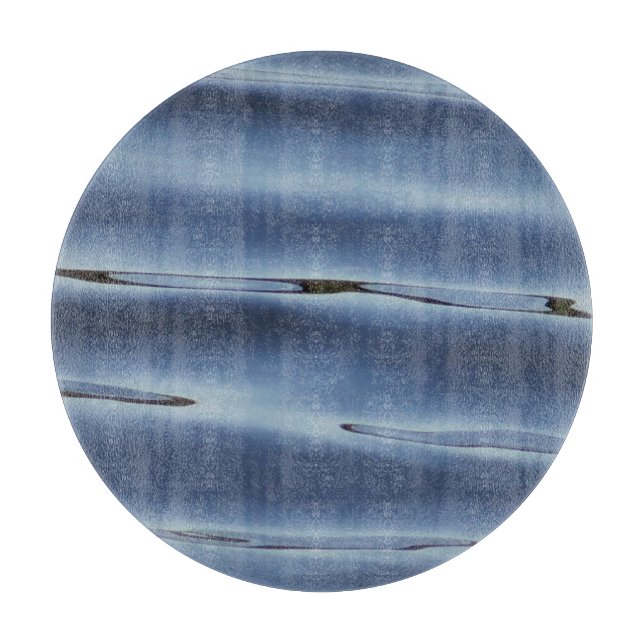 Blaues Wasser Schneidebrett (Vorderseite)