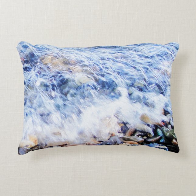 Blaues Wasser schweben Dekokissen (Vorderseite)