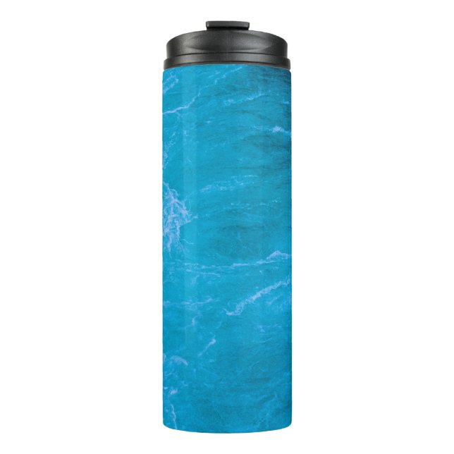 Blaues Wasser Thermosbecher (Vorderseite)