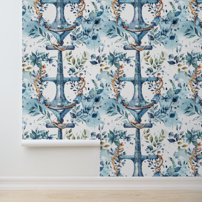 Blaues Wasserfarbdesign Tapete (Anwendung)